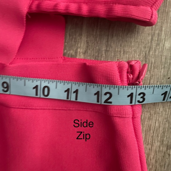 Bodycon Cocktail Dress - NWOT * Fuschia Pink * Size L (fits like medium) - Picture 8 of 10
